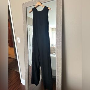 Marine Layer Black Cotton Sleeveless Jumpsuit Strappy Back Size Medium
